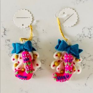Anthropologie Letter J Deck Monogram Ornaments